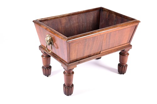Lot 186 - A Georgian mahogany sarcophagus shaped...