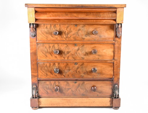 Lot 136 - A Victorian mahogany Scottish chest, with...