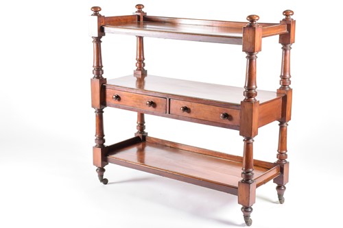 Lot 171 - A Victorian mahogany buffet, the top with...