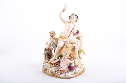 Lot 398 - A fine19th century Meissen figure group of...