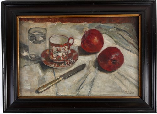 Lot 52 - Late 19th century school, a still life study...