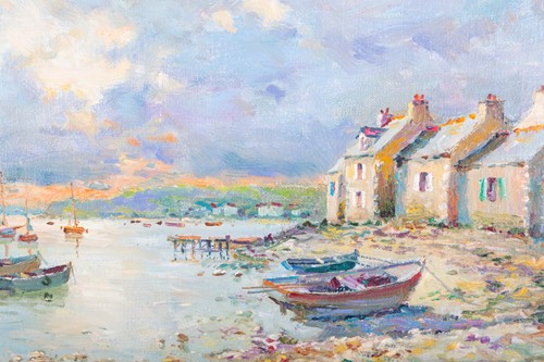 Lot 52 - Jean Kevorkian (b.1933) French, 'Barque au...
