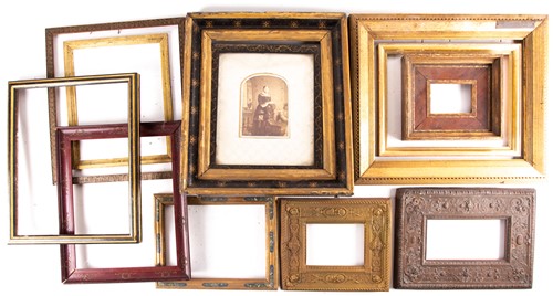 Lot 158 - A collection of eleven assorted antique frames,...