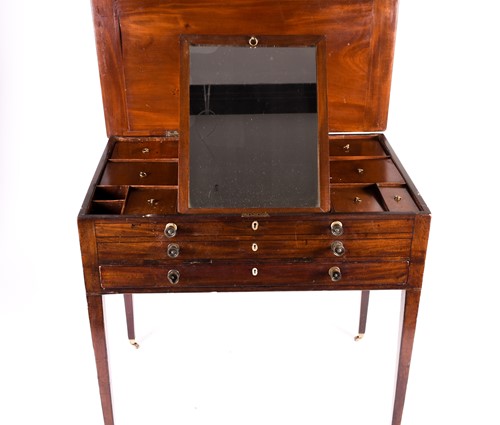 Lot 140 - Georgian mahogany gentleman's dressing table,...