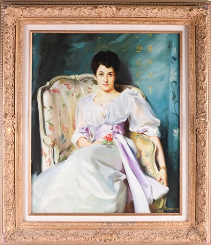 Lot 49 - 20th century English school, a portrait of a...