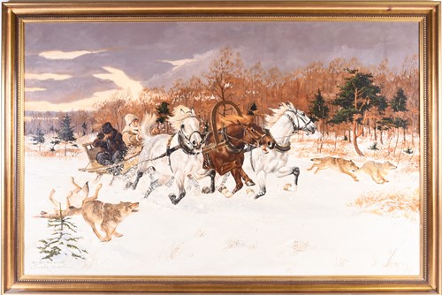 Lot 12 - Wojciech Wolwowicz (b. 1950) Polish, hunters...