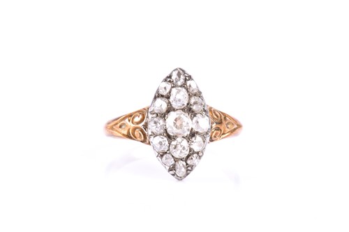 Lot 351 - A late 19th century diamond ring, the...