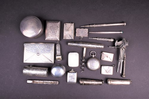 Lot 149 - A collection of interesting miniature silver...