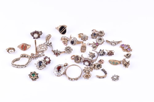 Lot 373 - A quantity of various yellow metal, gilt metal,...