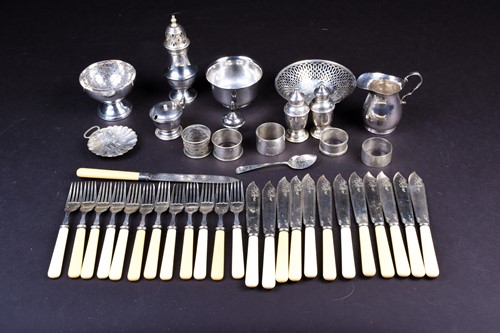 Lot 130 - A silver cream jug and sugar bowl, Birmingham...