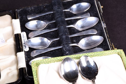 Lot 59 - A cased set of six Victorian silver teaspoons,...