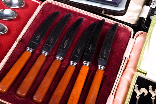 Lot 59 - A cased set of six Victorian silver teaspoons,...