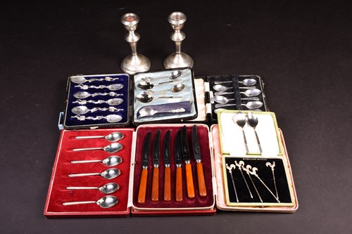 Lot 59 - A cased set of six Victorian silver teaspoons,...