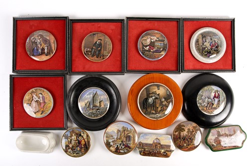 Lot 399 - A collection of thirteen Victorian Pratt ware...