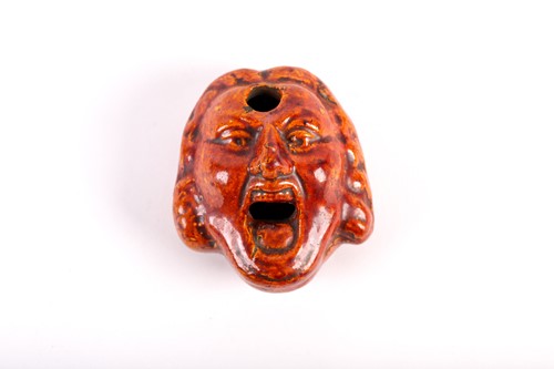 Lot 400 - A 19th century pottery inkwell and pen holder,...