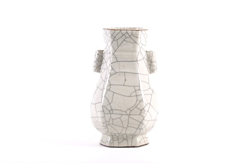 Lot 207 - A Chinese Ge celadon style arrow vase, in the...
