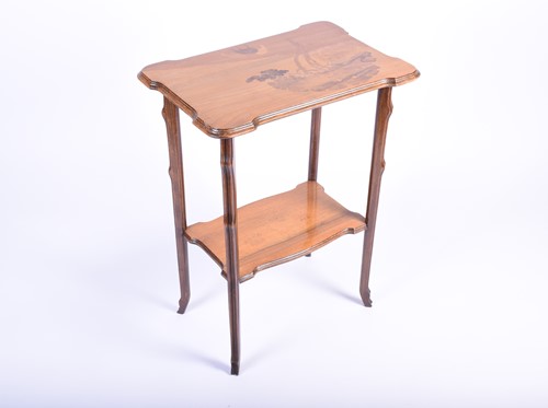 Lot 134 - An Emile Gallé marquetry decorated occasional...