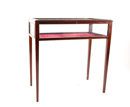 Lot 169 - A mahogany bijouterie cabinet, 20th century,...