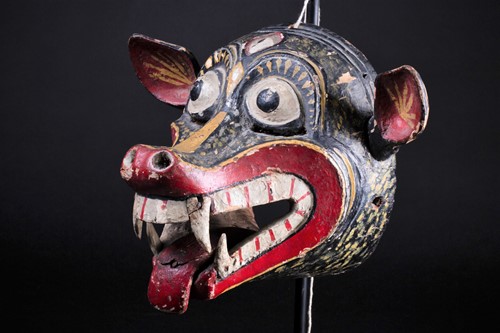 Lot 18 - A Barong mask, Bali, Indonesia, hand carved...