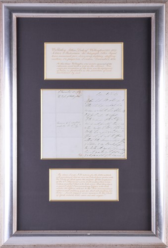 Lot 460 - Wellesley, Arthur, Duke of Wellington...