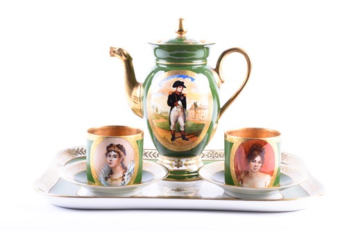 Lot 385 - A Limoges cabaret set, 20th century, the...