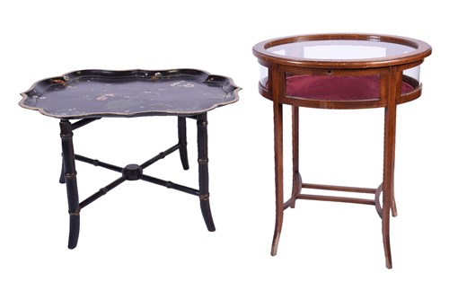 Lot 102 - An Edwardian inlaid bijouterie table, of oval...