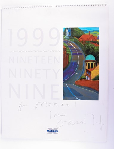 Lot 72 - A 1999 David Hockney signed calendar, the...