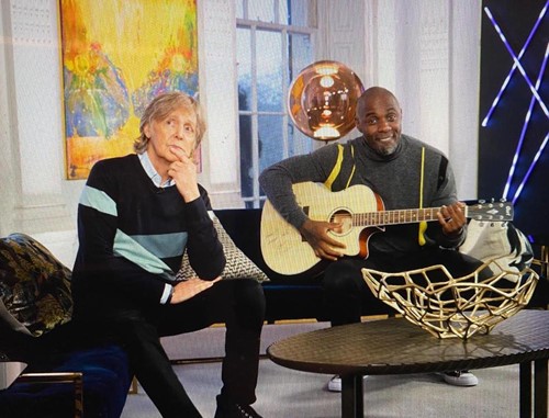 Lot 1 - A Unique Cort acoustic guitar signed by Sir...
