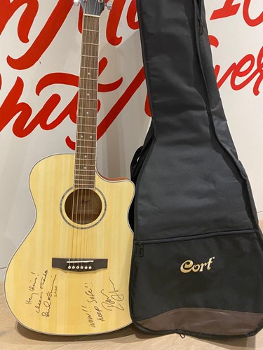 Lot 1 - A Unique Cort acoustic guitar signed by Sir...