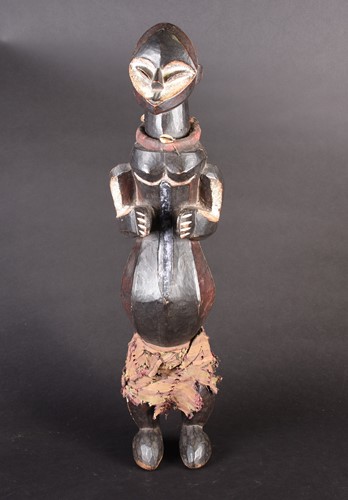 Lot 81 - A Fang standing figure, Gabon, with kaolin...
