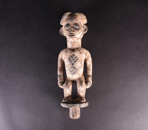 Lot 125 - A Punu Janus head standing figure, Gabon,...