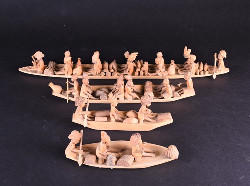 Lot 86 - Four Ibadan boating groups, Kenya, each boat...