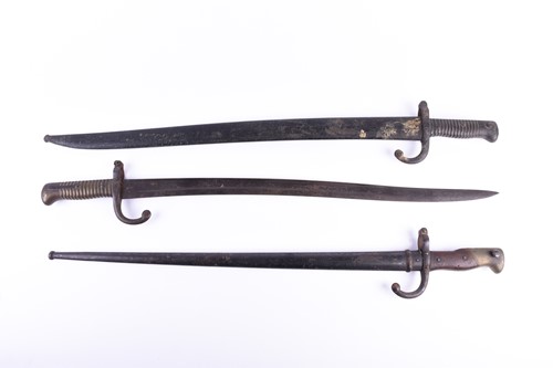Lot 431 - Two French Model 1866 Yataghan Chassepot...