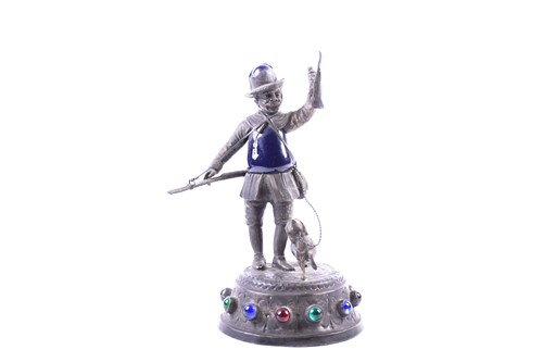 Lot 450 - A 19th century Continental silver gilt figure...