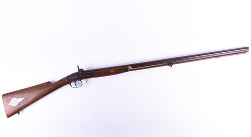Lot 435 - A 20 bore percussion sporting rifle, the lock...