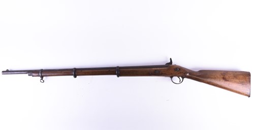 Lot 437 - A 19th century three band percussion rifle,...