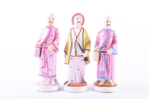 Lot 388 - A group of three 19th century porcelain...