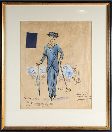 Lot 81 - A theatrical costume design by Cecil Beaton...