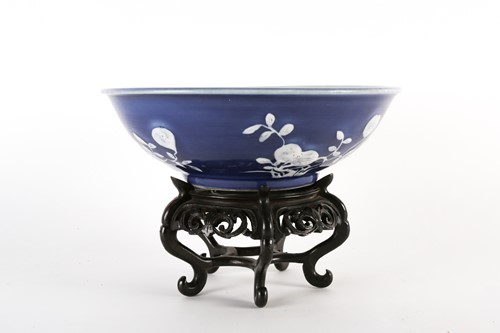 Lot 167 - A Chinese porcelain peach bowl, Qing, 19th...