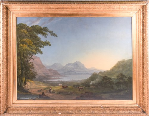 Lot 17 - 19th century English school, a large Lake...