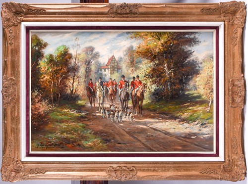 Lot 19 - H. Alton? (20th century) fox hunters and...
