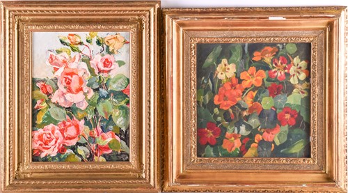 Lot 21 - Beatrice Langdon (1898-1986), 'Nasturtiums',...