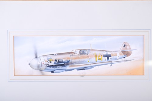Lot 30 - Three watercolours of vintage WWII period...