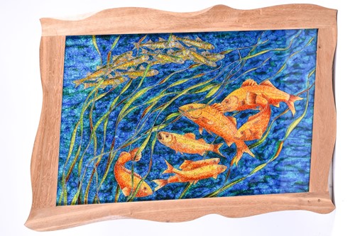 Lot 39 - Mary Thorpe (20th century), a mettallic effect...