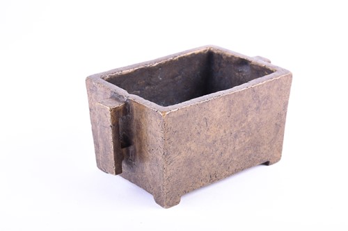 Lot 181 - A Chinese bronze censer, of rectangular form,...