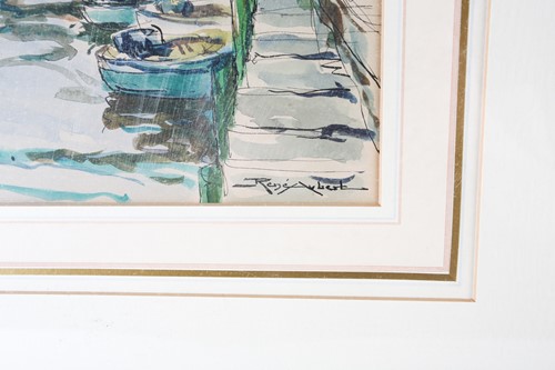 Lot 43 - René Aubert (1894-1977), a pair of river...
