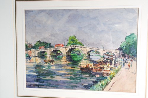 Lot 43 - René Aubert (1894-1977), a pair of river...