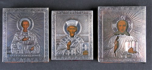 Lot 382 - A group of three 19th century miniature white...
