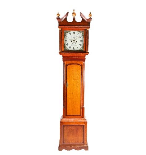 Lot 531 - A Geo III oak and mahogany crossbanded...