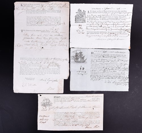 Lot 486 - Three 19th century ships Bills of Lading, to...